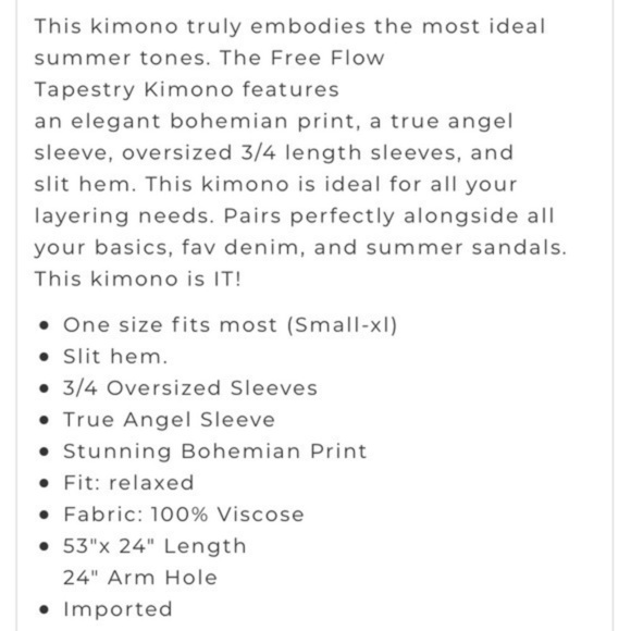 GO YOUR OWN WAY Cocoa Brown Paisley Floral Print Boho Kimono Cardi - Picture 14 of 15